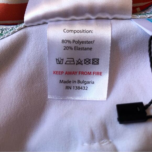 ModCloth NWT Greta Rainbow Stripe Detachable Belt High-Waisted Bikini Bottom MD - Picture 9 of 13